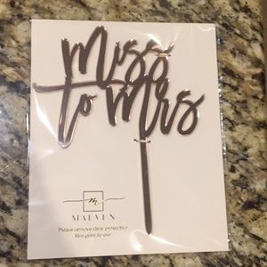 Mrs. to Miss. cake topper